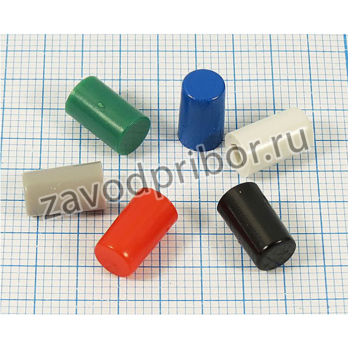Колпачок, внутренний размер 2x3, d6x9,5, пластик, серый