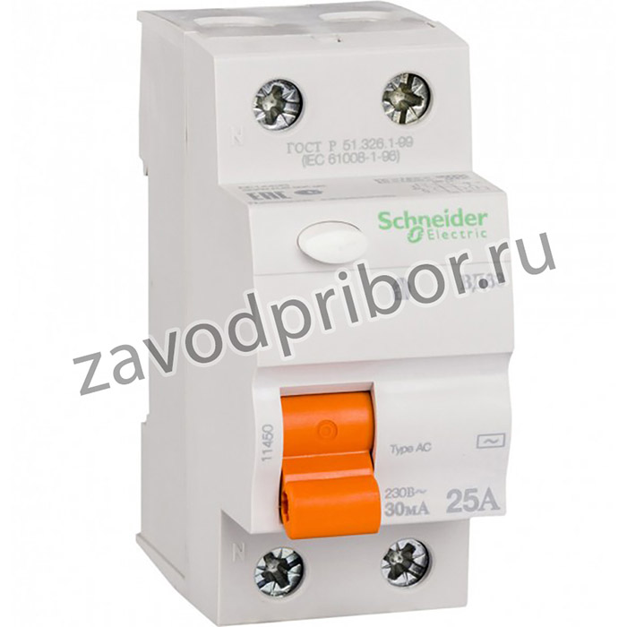 Schneider Electric Домовой ВД63 УЗО 2P 25A 30мА