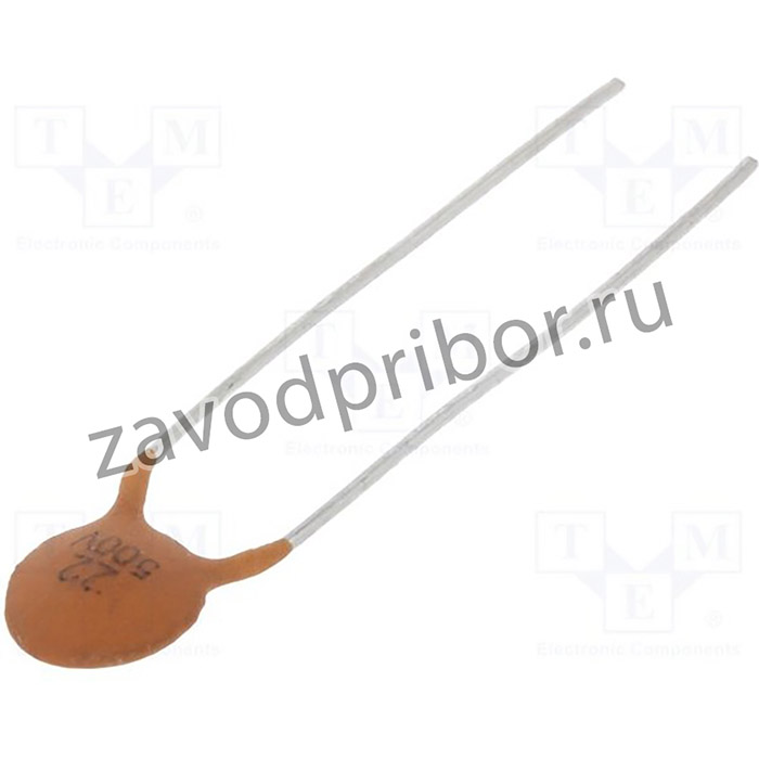 CC-22/500, Конденсатор: керамический, 22пФ, 500В, SL, ±10%, THT, 5мм