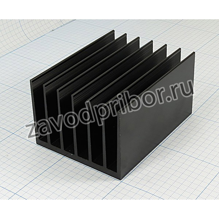 Радиатор охлаждения 100x 76x 55, F48, Al, черный, HS068-100; охладитель 100x 76x 55\F48\\Al\чер\HS068-100\