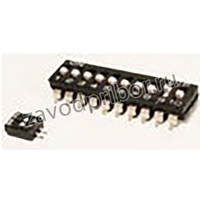 DIP переключатель на 2позициии SMD, шаг 2.54мм; ПDIP-02\ 4P2,54\ON-OFF\SMD\DM-02\