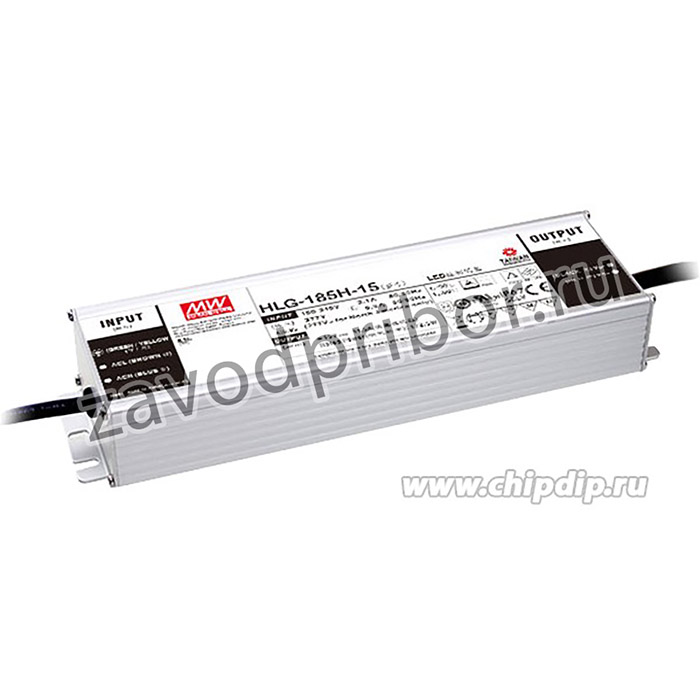 HLG-185H-48, AC/DC LED, 187.2Вт, IP67, 48В/3.9А, блок питания для светодиодного освещения