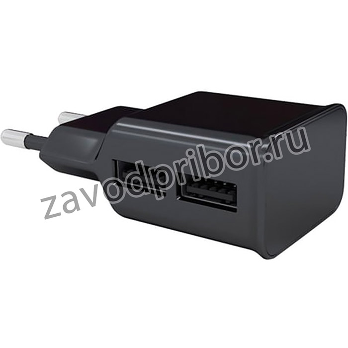 Зарядное устройство сетевое (220 В) RED LINE NT-2A, 2 порта USB, выходной ток 2,1 А, черное, УТ000009404
