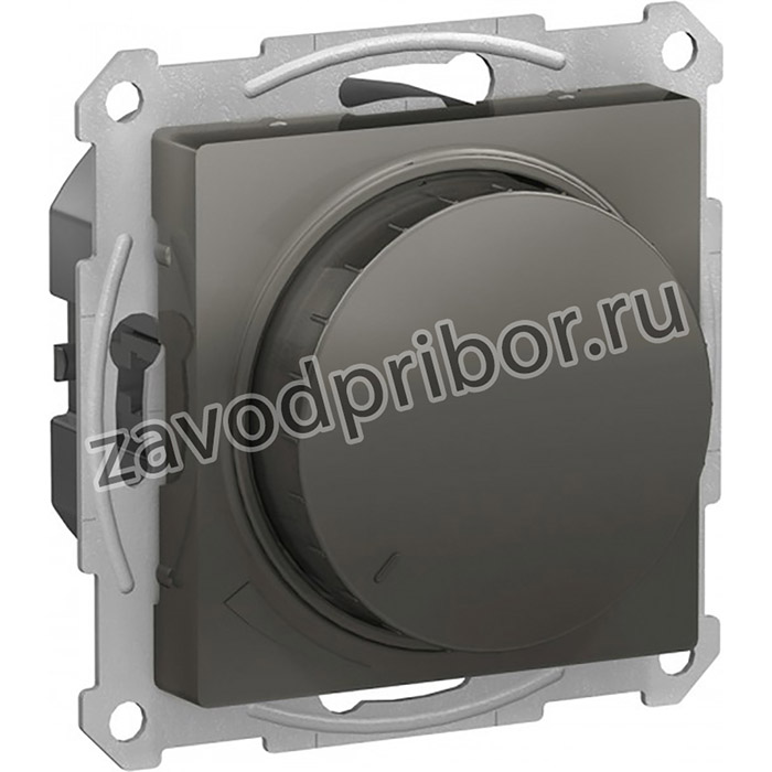 Systeme Electric AtlasDesign Сталь Светорегулятор (диммер) поворотно-нажимной, 630Вт, мех.