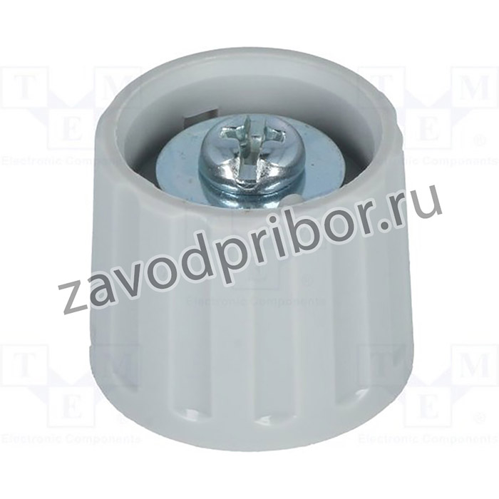 G21G-G, Ручка, полиамид, dоси: 6мм, d21x17,5мм, серый, Ось: гладкая