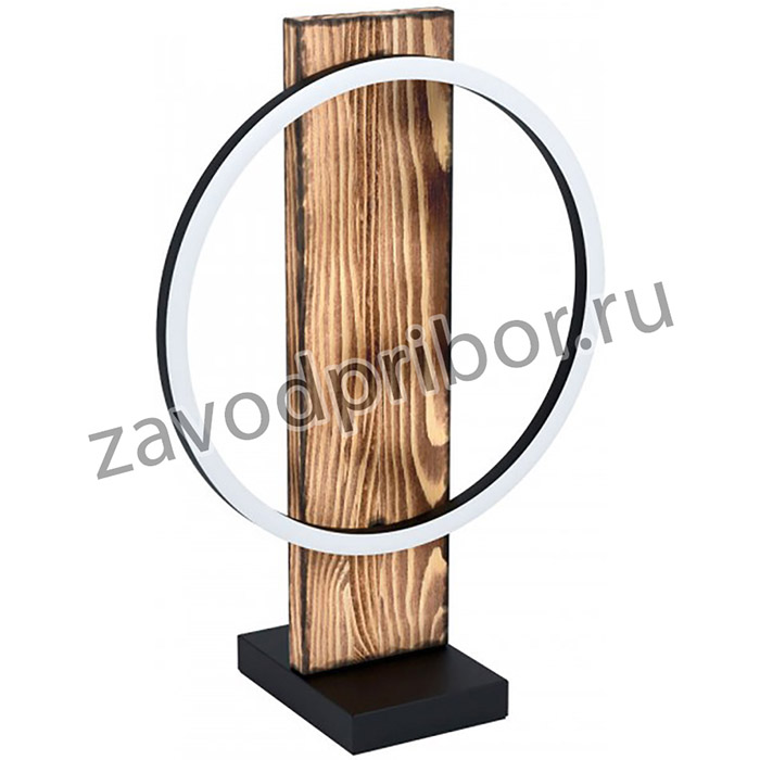 Eglo 99457 Светод. наст. лампа BOYAL, 1х12W(LED), L300, H425, сталь, дерево, черный, коричн. состарен./пл