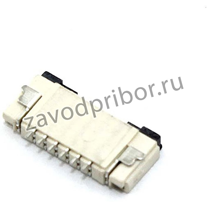 Разъем FPC Flip-Lock 1010-6RLGF 6 pin высота 1мм шаг 1мм