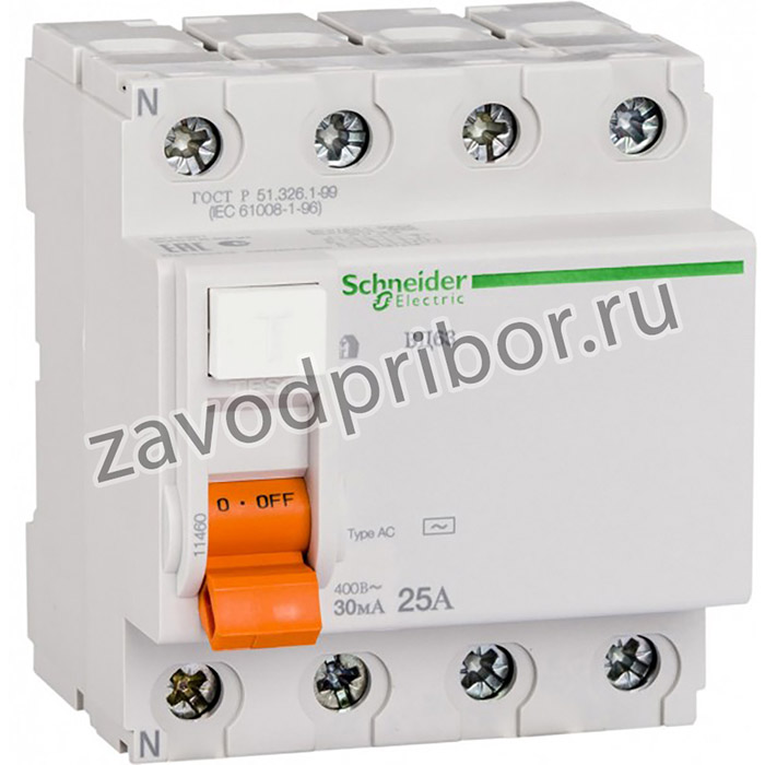 Schneider Electric Домовой ВД63 УЗО 4P 25A 30мА