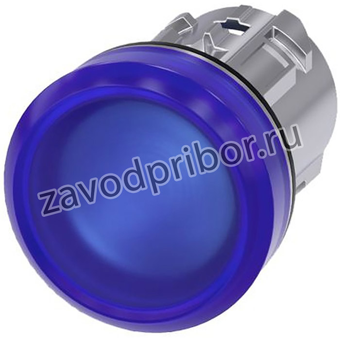 3SU1051-6AA50-0AA0, Индикаторная лампа, 22мм, 3SU1.5, -25-70°C, d22мм, IP67, синий