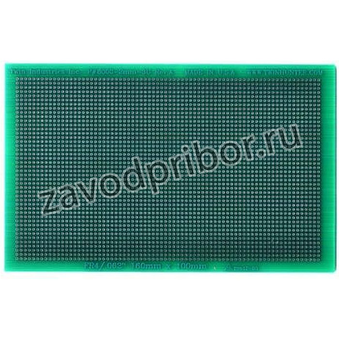 8000-2MM-3U, PCBs & Breadboards Protoboard featuring a 2mm x 2mm grid of plated through holes, no plane. Board Size: 100mm x 160mm.