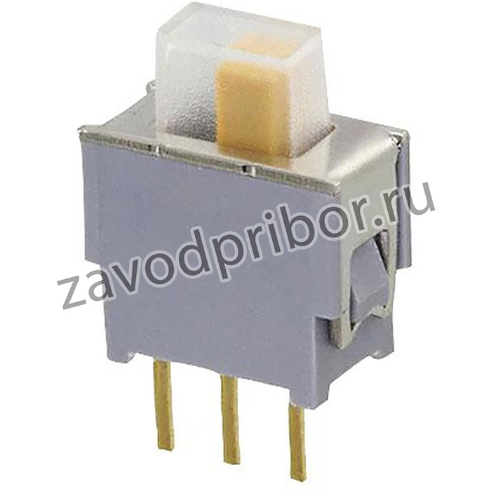ASE1D-2M-10-Z, Движковый переключатель, гиперминиатюрный, SPDT, Вкл.-Вкл., Сквозное Отверстие, ASE, 50 мА, 60 В