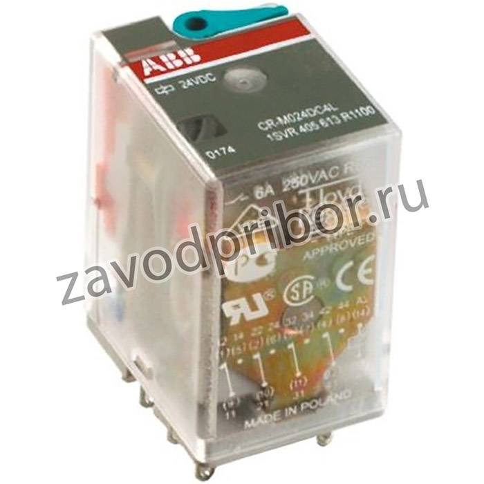 1SVR405618R1100 CR-M024DC4LG, Plug In Power Relay, 24V dc Coil, 6A Switching Current, SPDT
