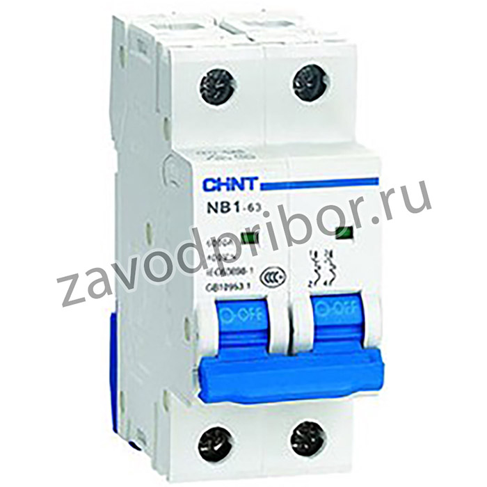 Выключатель автоматический модульный 2п C 25А 6кА NB1-63 (R) CHINT 179661