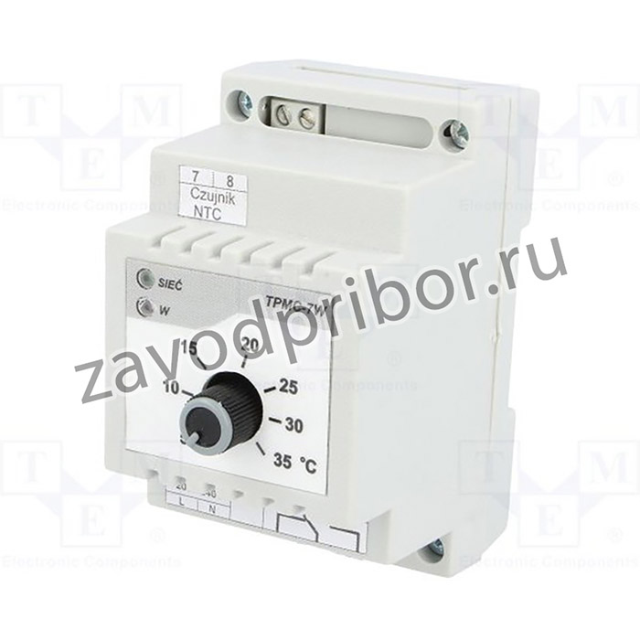TP-TPMC-7W, Регулятор температуры на шину DIN +5°C/+35°C охлаждение