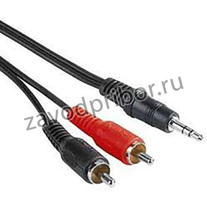 Кабель аудио Hama H-30456 Jack 3.5 (m)/2хRCA (m) 5м. черный (00030456)