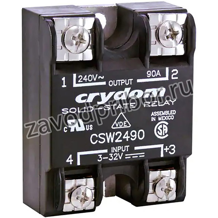 CSW2490, Реле: полупроводниковое, Uупр: 3-32ВDC, 90А, 24-280ВAC, -40-80°C