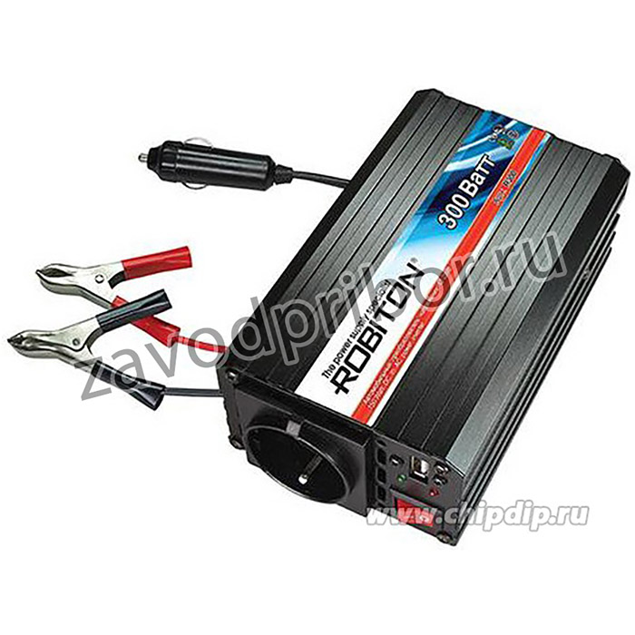 R300, DC/AC инвертор, 300Вт, вход 12В, выход 220В(преобразователь автомобильный)