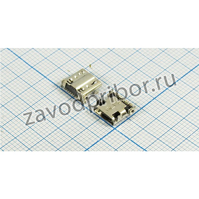 Разъем microUSB розетка, тип B, контакты 11C4HP, на плату, угловой, microUSB B11SD
