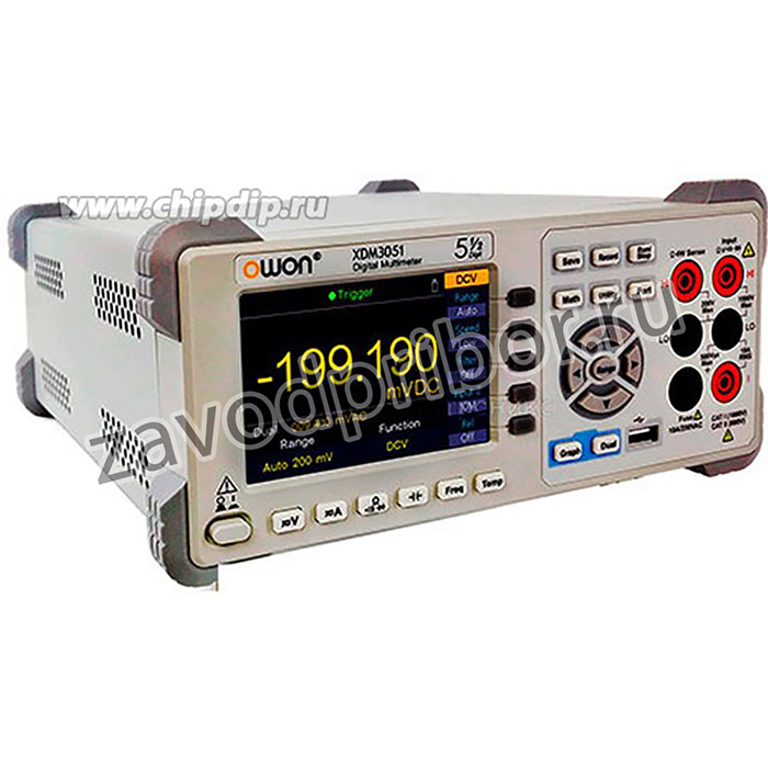 XDM3051, Мультиметр настольный; LCD 5,5" (480x320); 200м/2/20/200/1000В