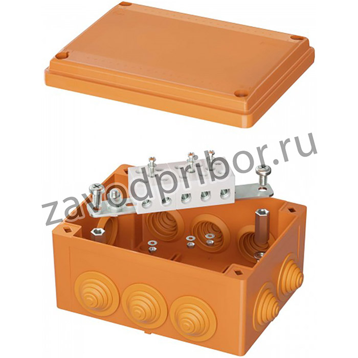 DKC Коробка пластиковая FS с кабельными вводами и клеммниками, IP55, 150х110х70 мм, 5р, 450V, 30A, 16 мм2