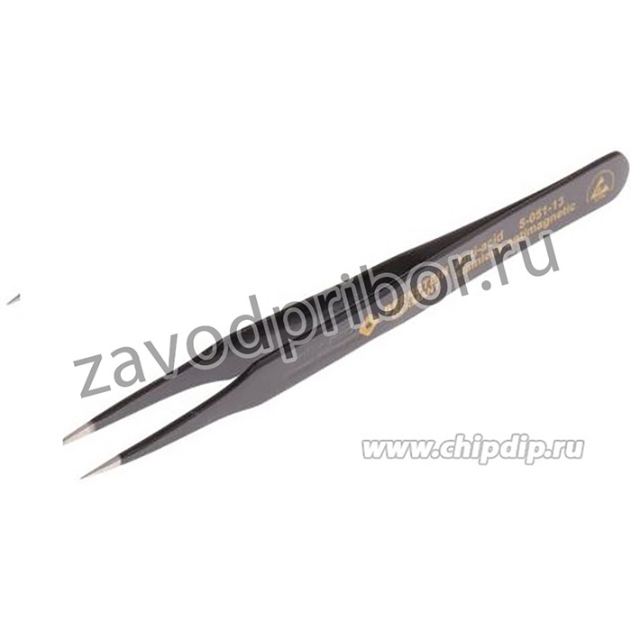 5-051-13 SMD, Пинцет прецизионный антистатический, 115мм, прямой