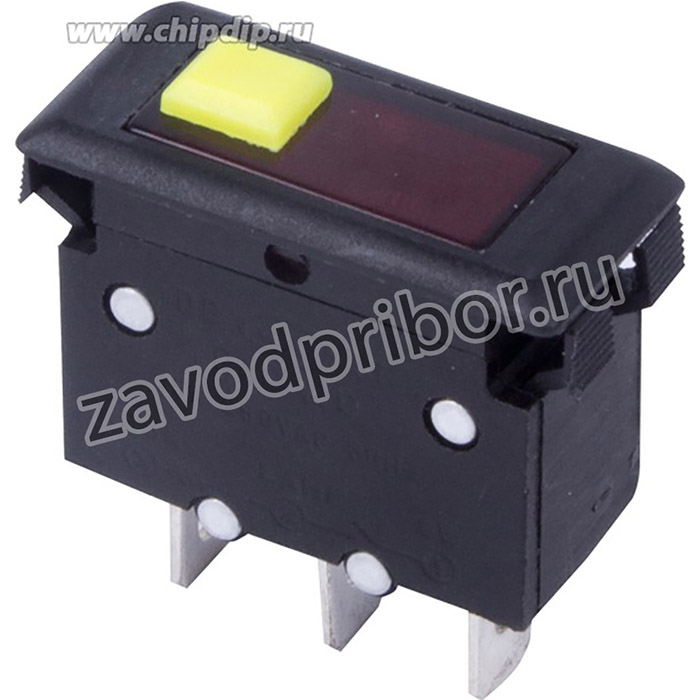 36-2690, Автомат - предохранитель 250V 15А (3с) RESET-OFF красный с подсветкой (IRS-1-B15)