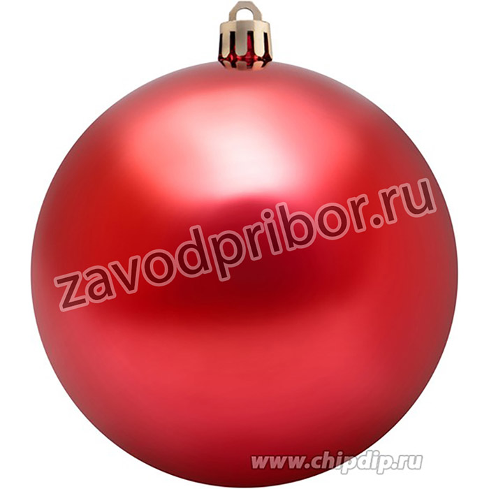 502-072, Елочная фигура Шар _ 10 см, цвет красный глянцевый