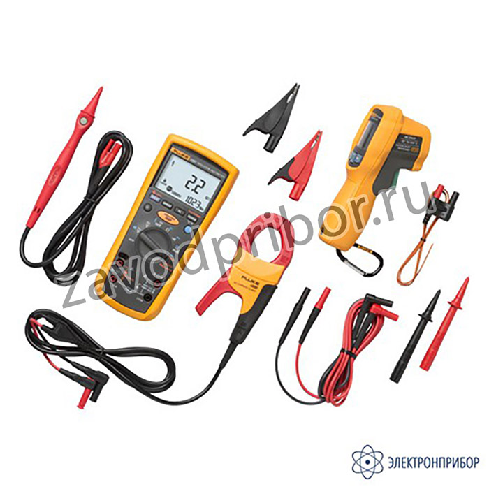 Fluke 1587KIT/62MAX+ FC — комплект мультиметр-мегаомметр c функцией беспроводной связи + токовые клещи + инфракрасный термометр