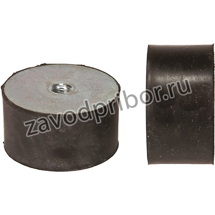 7540DE12-60, Cylindrical M12 Anti Vibration Mount, Female Buffer Foot with 746.4kg Compression Load