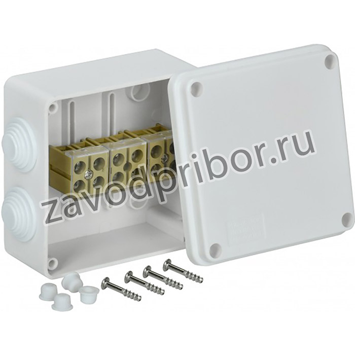 IEK Белый Коробка распаячная КМ для о/п 100х100х50мм