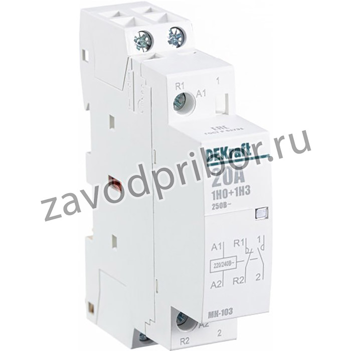 18058DEK, Контактор модульный 1НО+1НЗ 20А 230В МК-103