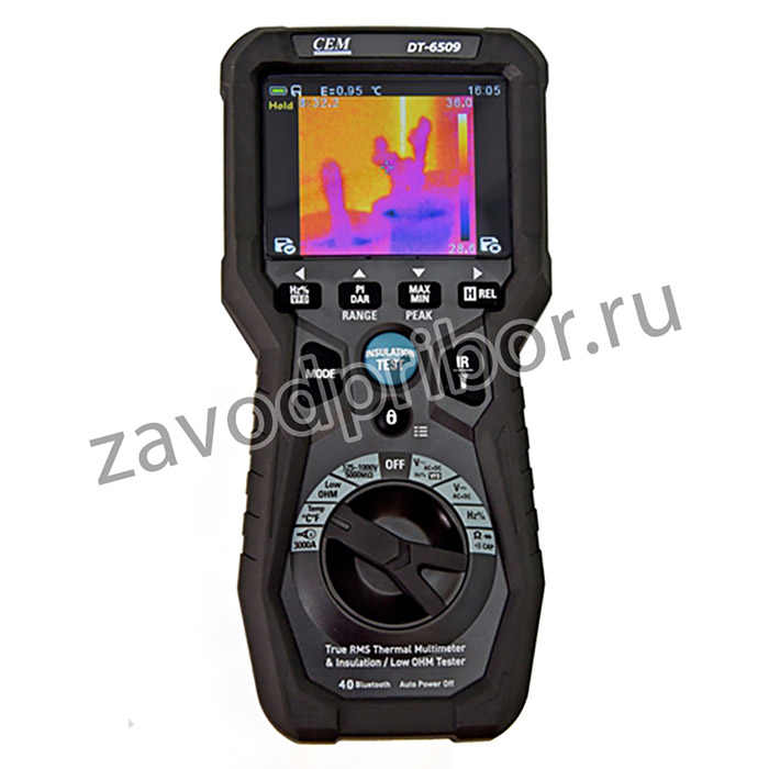 DT-6509 — тестер изоляции и микроомметр высокого разрешения с функцией мультиметра TRMS, со встроенным тепловизором