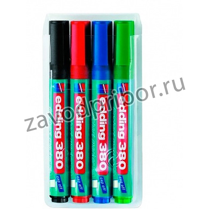 Маркер для флипчартов по бумаге (флипчарт) EDDING E-380/4 s 4шт./уп