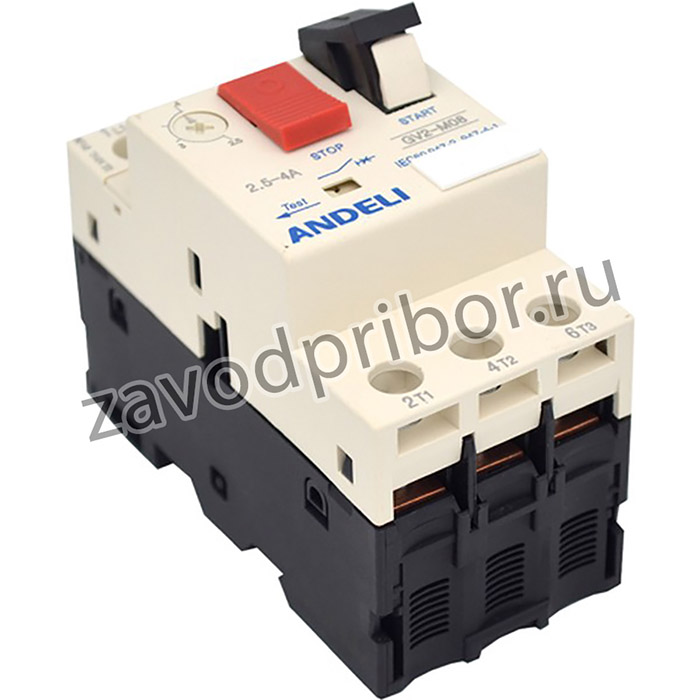Пускатель GV2-M03 0.25А~0.4А кнопочный (ANDELI)