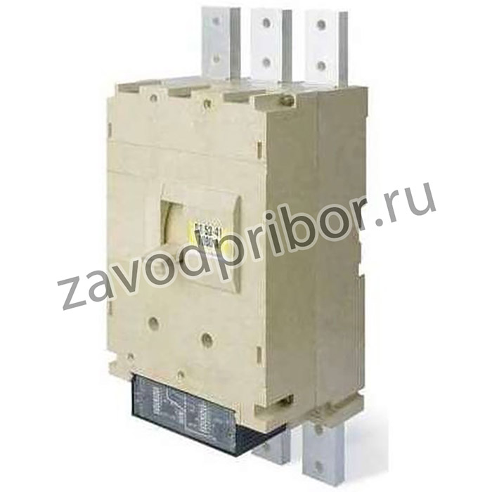 Выключатель автоматический 3п 1000А 50кА ВА55-41 344710 ЭР 660В НР=220В AC передн. подкл.: Al шина; кабель с каб. наконечн. Контактор 100252