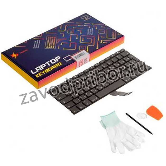 (A1369 2010 RUS) клавиатура для Apple MacBook Air 13 A1369, Late 2010 (ZeepDeep Haptic) Г-образный Enter RUS