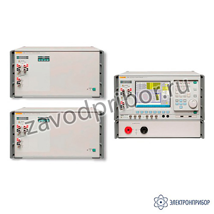 Fluke 6135A — трехфазная система (один основной эталон Fluke 6105A и два вспомогательных эталона Fluke 6106A)