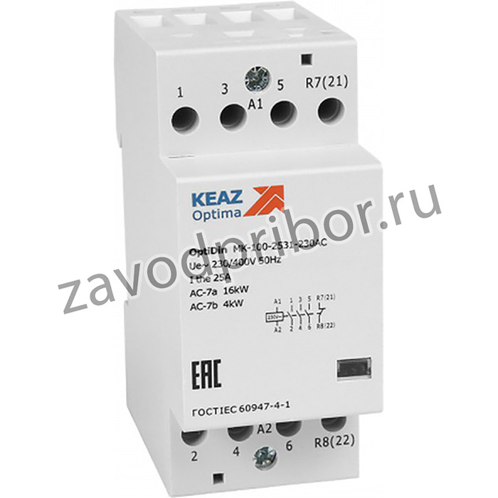 321155, Контактор модульный OptiDin MK-100-2522-230AC
