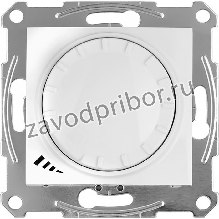 Schneider Electric Sedna Бел Светорегулятор LED поворотно-нажимной, проходной, универсальный 4-400 Вт