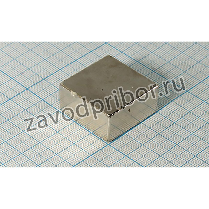 Магнит 30,0x30,0x15, параллелепипед, рабочая температура -60~80C, Ni, класс N35