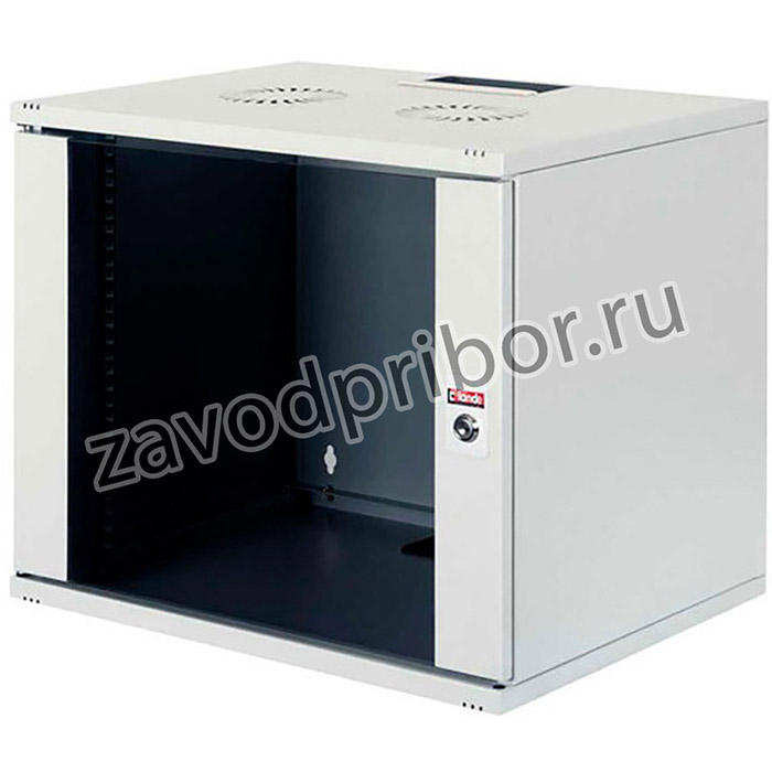 Шкаф коммутационный Lande NetBox Soho (LN-SH12U5440-BL-F0-1) настенный 12U 540x400мм пер.дв.стекл задн.дв.стал.лист несъемн.бок.пан. направл