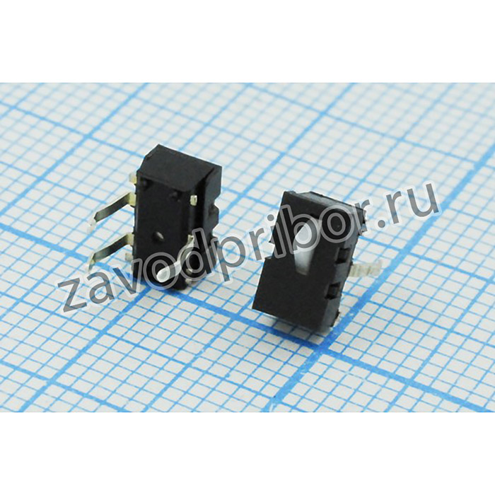 Микропереключатель 30В/0.1А, концевой включатель OFF-(ON); ПКонц 6,3x 4 x 3,7\ 30\\(SPST)-NO\\ H5\DT3-P12[WB]