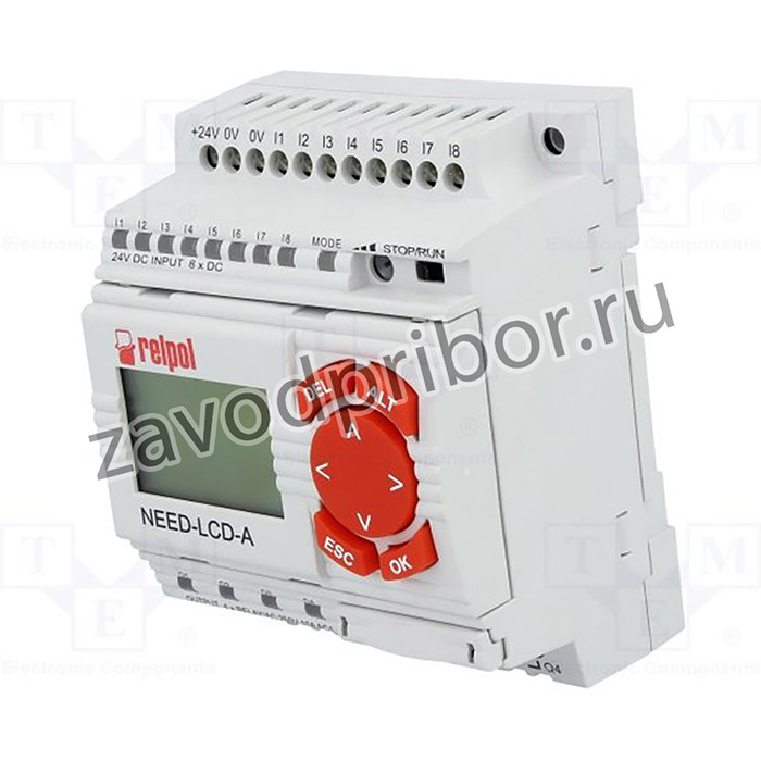 NEED24DC22084RD, ПЛК, 250ВAC/10А, IN: 8, Аналог.вход: 2, OUT: 4, OUT 1: реле, 24ВDC, DIN