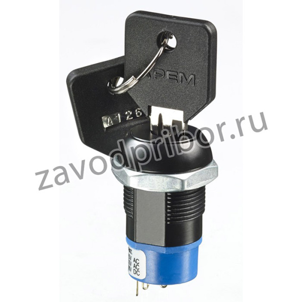 LK6JGB126M3, Keylock Switch, DP3T, 4 A 3-Way Flat-Key