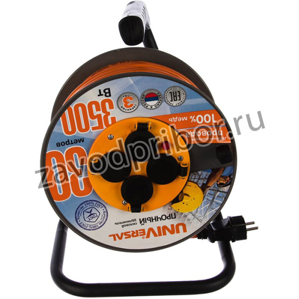 Удлинитель на катушке ВЕМ-250 IP44 термо ПВС 3*2,5 4 гнезда 30м UNIVERSAL