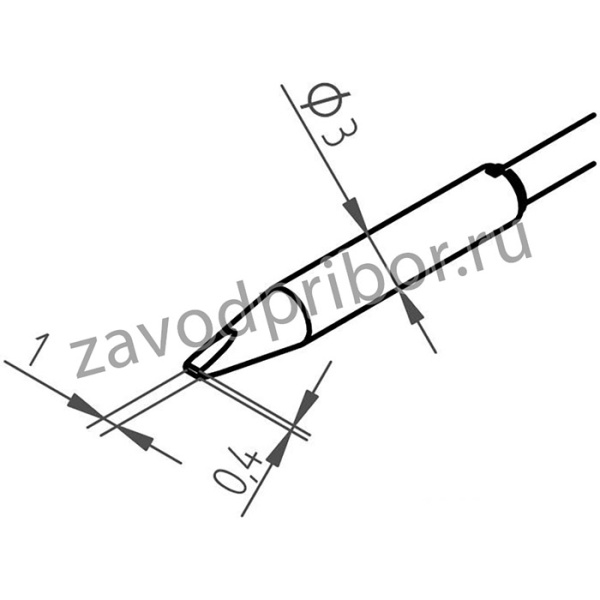 0462CDLF010/SB, Жало, отвертка, 1x0,4мм, к паяльной станции, 2шт.