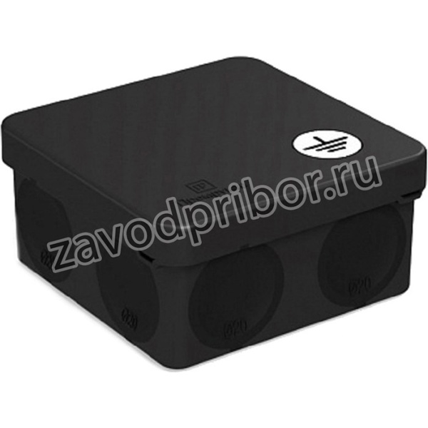 Коробка уравнивания потенциалов КУП 60-0210-9005-У для прямого монтажа двухкомпонентная безгалогенная HF черная 80х80х40 1 шт 60-0210-9005-У