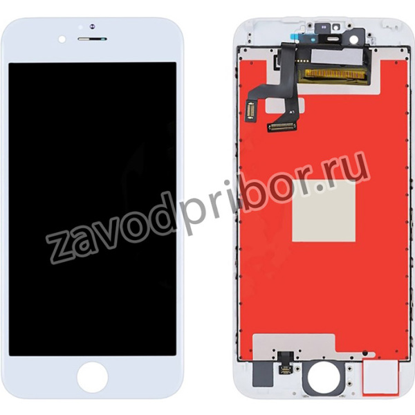 Дисплей (экран) в сборе с тачскрином для iPhone 6S с рамкой белый (In-Cell) VIXION