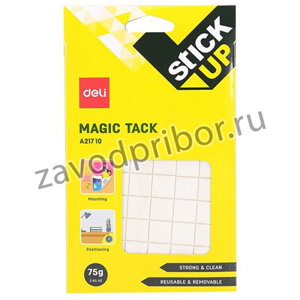 Пластины клеевые Deli EA21710 75гр корп.желтый блистер Stick UP