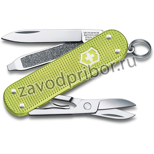 0.6221.241G, Нож-брелок Victorinox Classic SD Alox Colors, 58 мм, 5 функций, "Lime Twist"